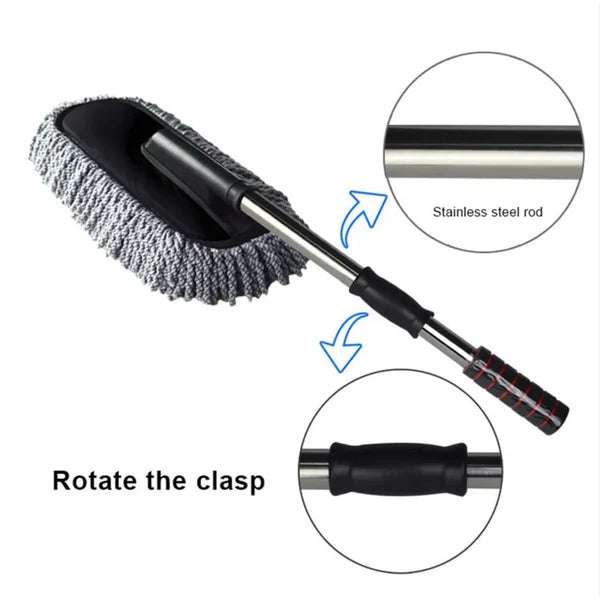 Car Duster – Retractable Handle Microfiber | Velvet Wheels