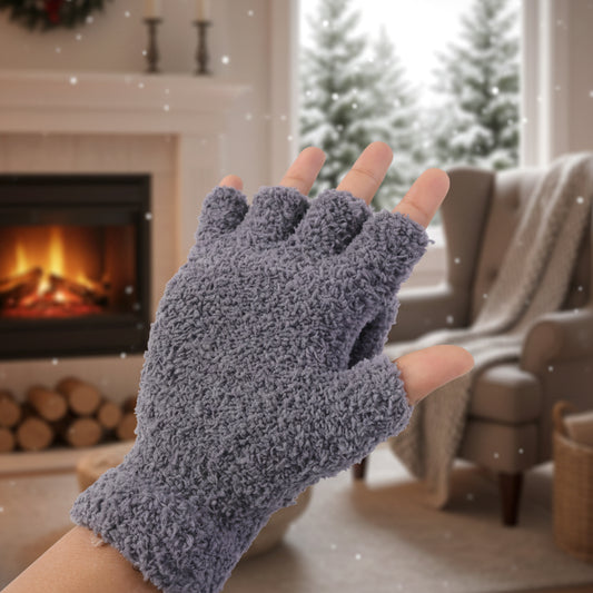 Winter Fingerless Gloves Soft Warm Hand Gloves For Men Women (1 Pair)