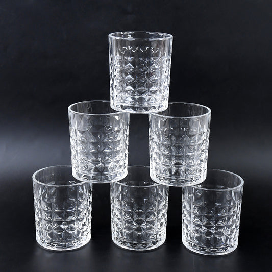 Premium Crystal-style Glass Tumbler Set (6 Pc 210 Ml)