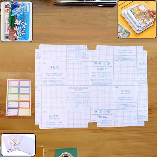 Premium Transparent Adhesive Book Cover Sheets (Mix Size 30 Pc)