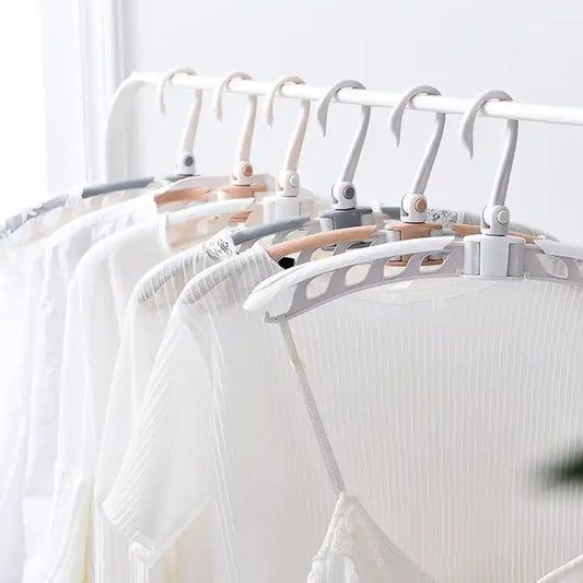 0279 Portable Folding 360 Degree Rotating Clothes Hangers Travel Foldable Adjustable Accessories Foldable Clothes Hangers Drying Rack For Travel (1 Pc)