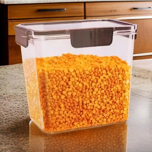 Food Storage Container Airtight Plastic Container With Easy Snap Lids (2500ml 1 Pc)