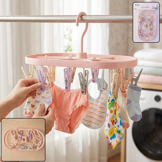 Multipurpose Plastic Hanger Clips Set Strong Clothes Gripping Tool