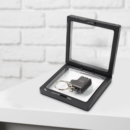 Suitcase Shape Nail Clipper Keychain With Key 3d Floating Frame Display Case (1 Set)