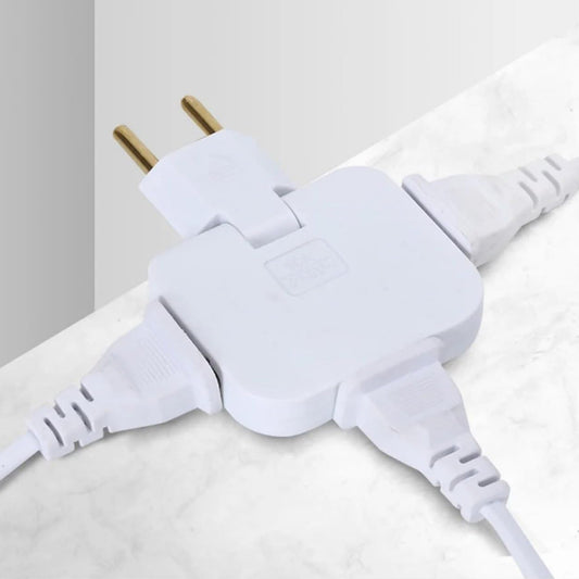 Wireless 3 In 1 Foldable Wall Plug Adapter Socket Converter (1 Pc)