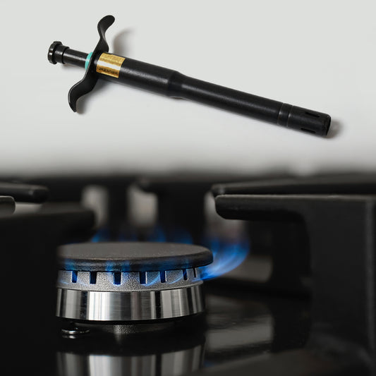 8215 Stainless Steel Black Gas Lighter For Kitchen Gas Stove Long Lasting Unbreakable Lighters For Gas Stoves Restaurants Kitchen (1 Pc)