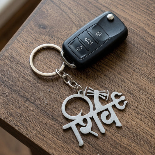 Premium Metal Shiv Design Keychain 1 Pc