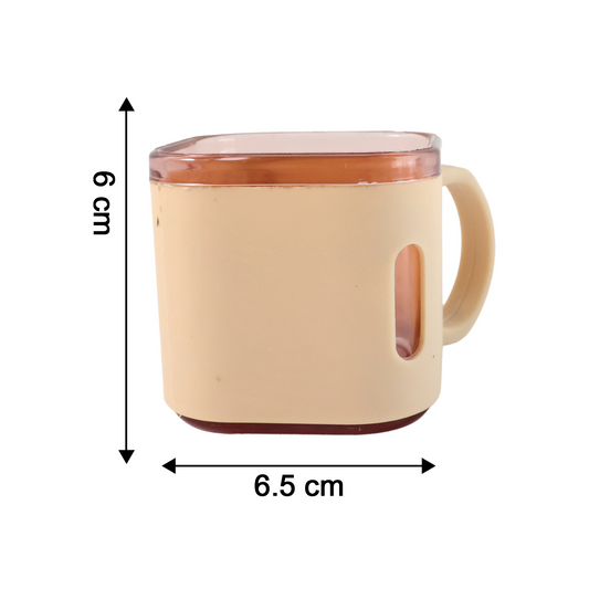 Premium Square Shape Tea Cup Set 6-piece (150 Ml)