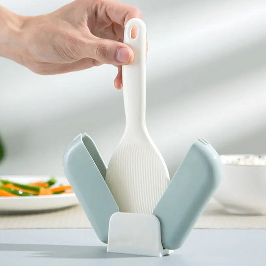 Automatic Open Close Kitchen Rice Spoon Holder With Dust Cover