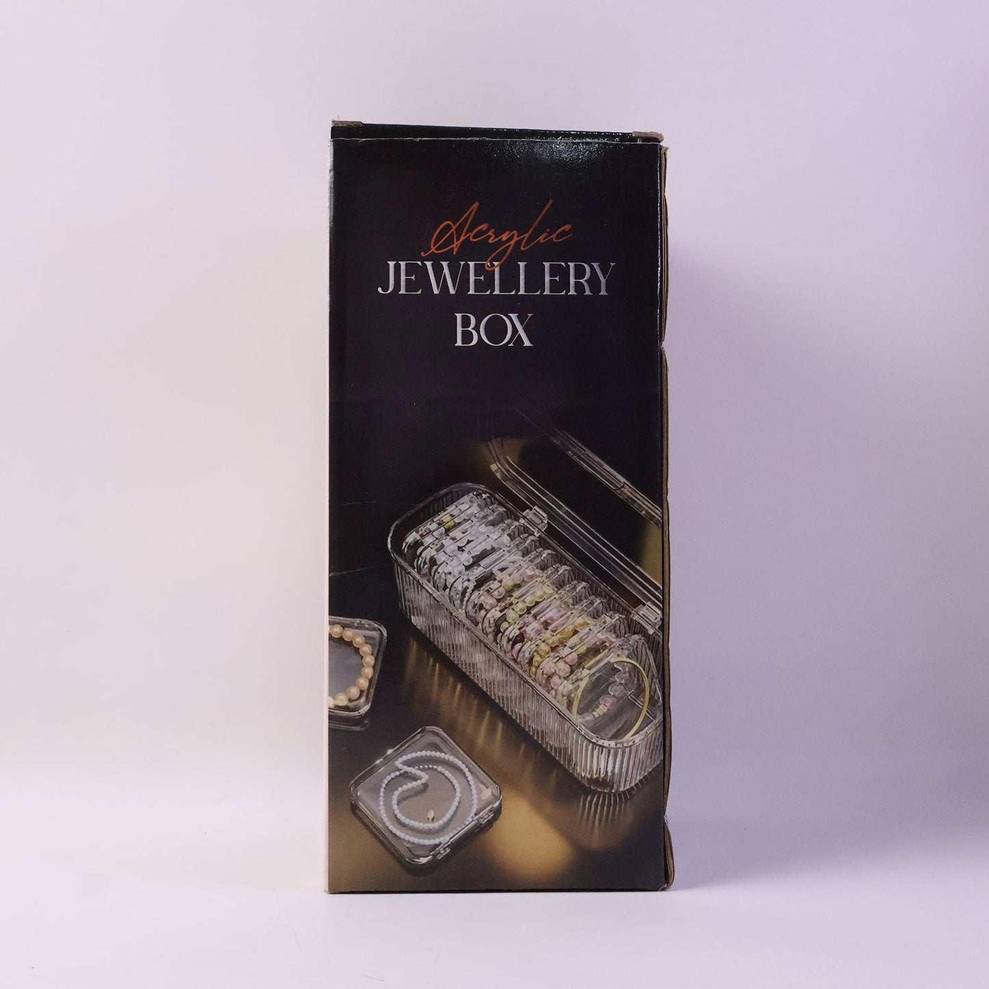 Acrylic Jewellery Storage Box Clear Organizer With 10 Compartments