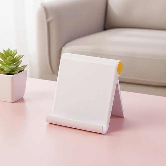 Plastic Foldable Desktop Mobile Stand (1 Pc White)