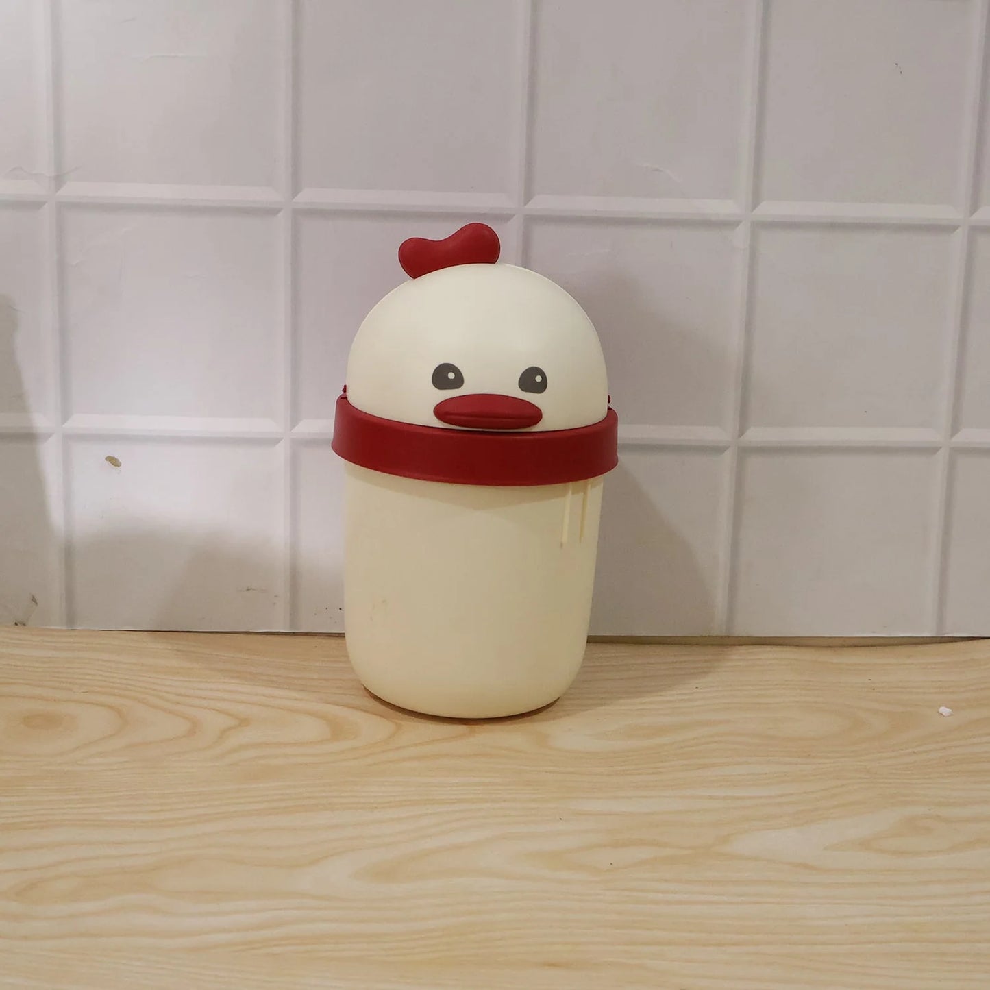 Mini Desktop Trash Can With Lid Cute Tabletop Dustbin For Office And Home (1 Pc)
