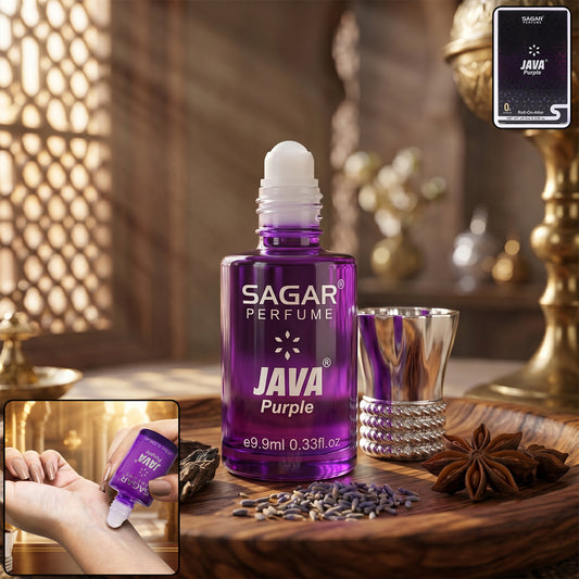 Sagar Java Purple Roll-on Attar Alcohol-free Perfume Oil For Men And Women (9.9 Ml)