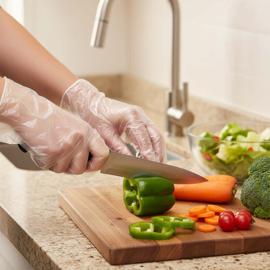 Disposable Clear Plastic Gloves (100 Pc Medium)