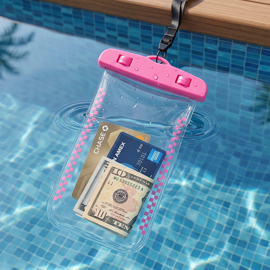 Waterproof Mobile Pouch Cover 1 Pc Universal Sealed Phone Case With Lanyard