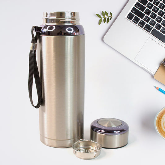 5875 800ml Stainless Steel Water Bottle For Men Women Kids Thermos Flask Reusable Leak-proof Thermos Steel For Home Office Gym Fridge Travelling