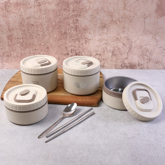 Bento Style Lunch Box Set With Multiple Containers Carry Bag