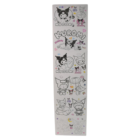 Coloring Book For Kids 6 Sheets With 6 Colorful Markers (1 Set)