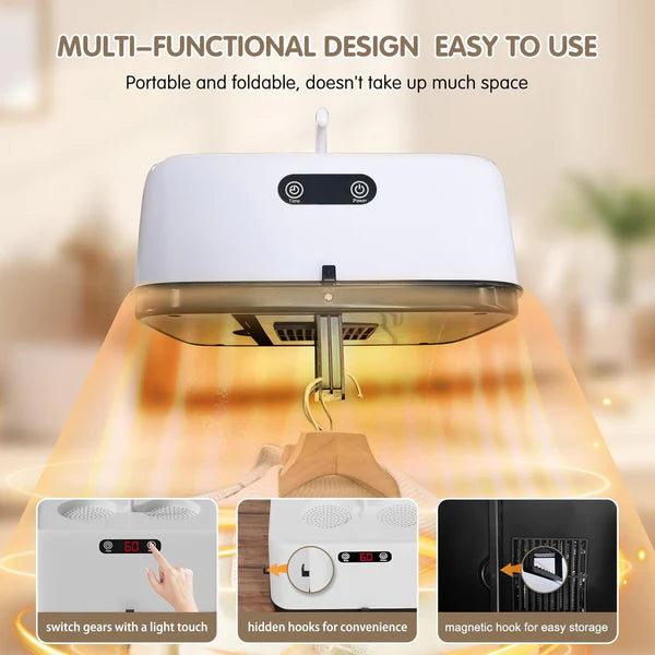 Portable Electric Clothes Dryer – Compact & Foldable for Quick Drying