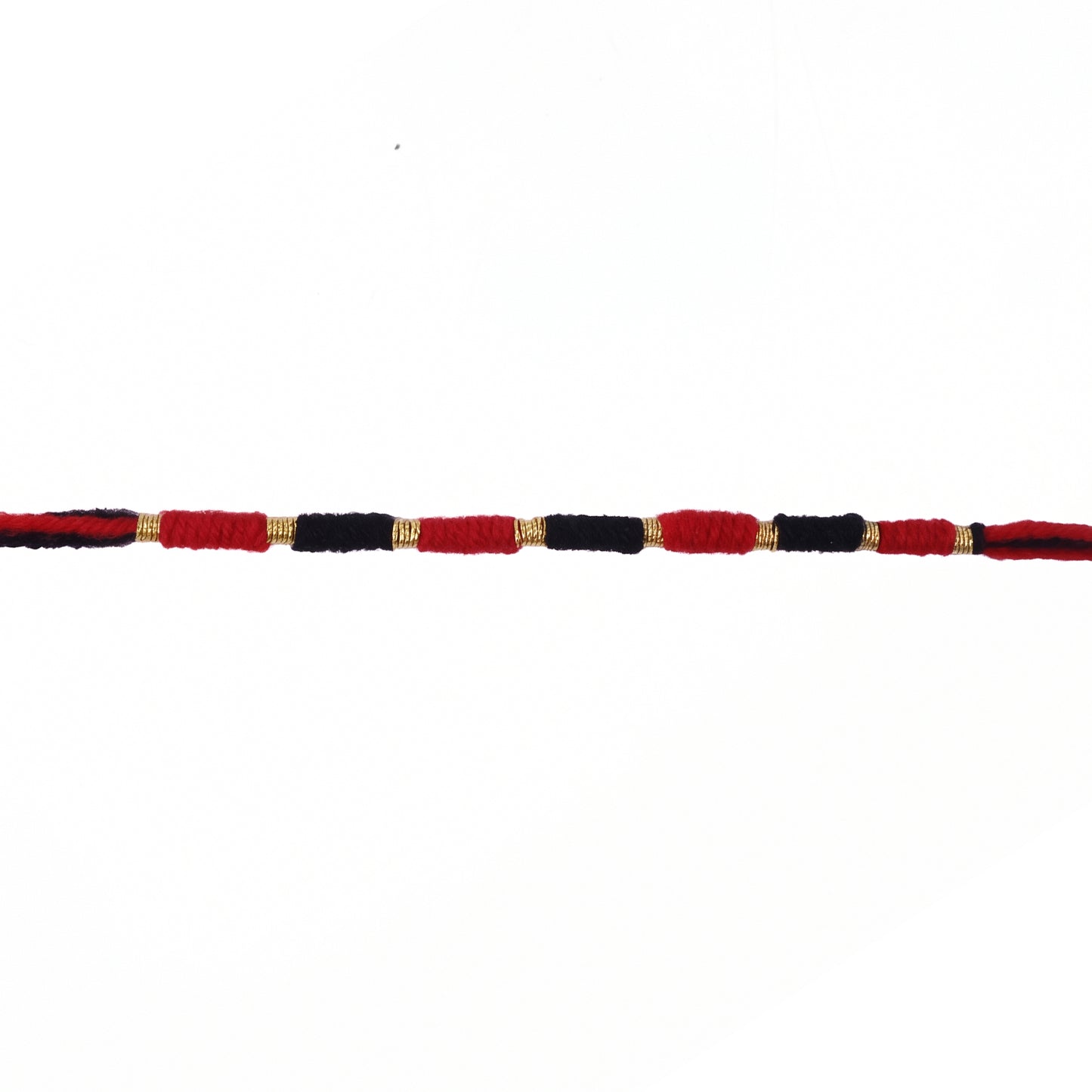 Handmade Black And Red Bracelet Rakhi For Brother (1 Pc)