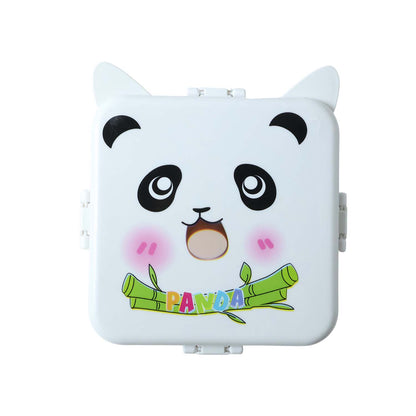 Panda Design Kids Lunch Box With Separate Compartments (1set)