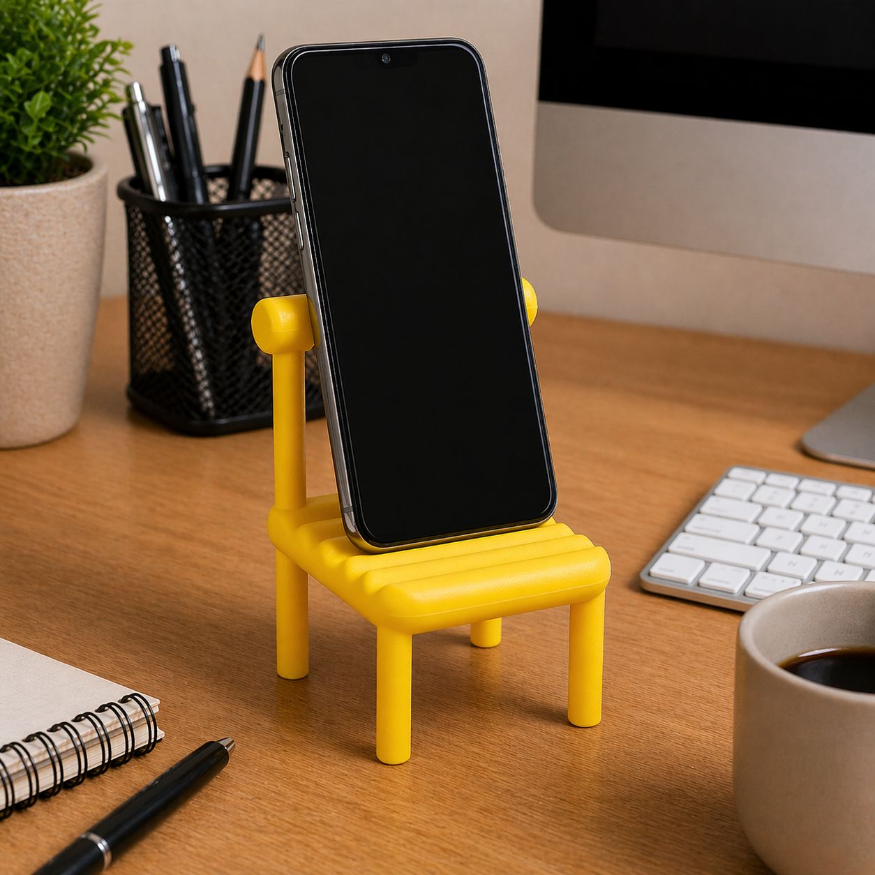 Mini Chair Mobile Stand Holder for Desk & Study Table Use(Color may vary)