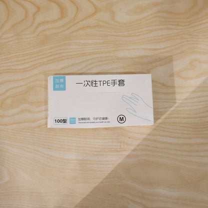 Disposable Clear Plastic Gloves (100  Pc Medium)