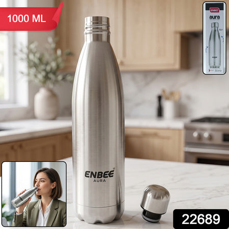 Enbee Aura Stainless Steel Insulated Water Bottle (1 Pc 1000 Ml)