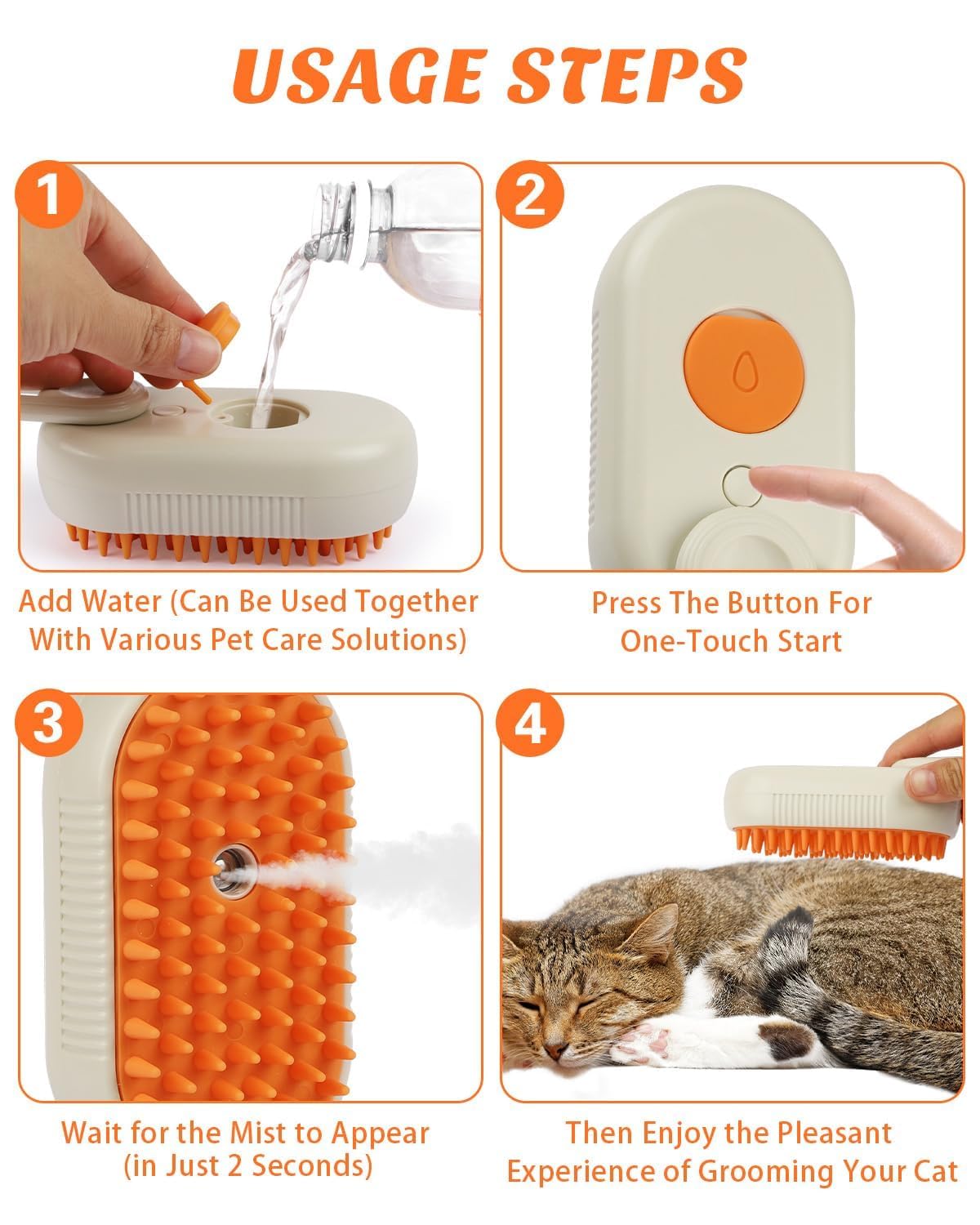 Pet Steam & Water Spa Brush