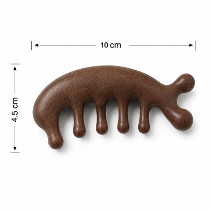 Wooden Scalp Head Massager Comb Manual Acupressure Hair Relaxer (1 Pc)