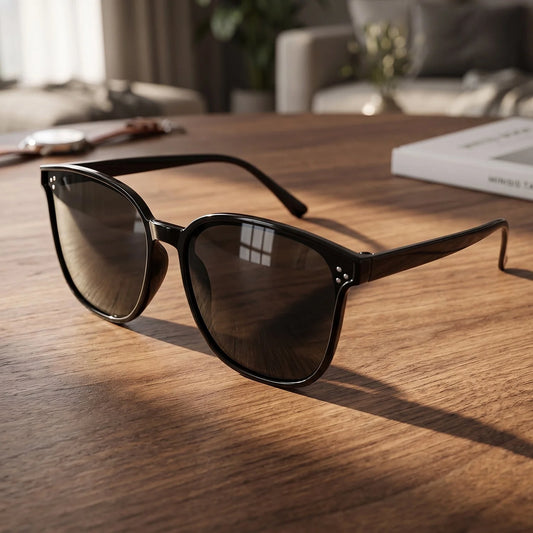 Uv Protection Stylish Black Sunglasses For Men And Women Classic Frame (1 Pc)