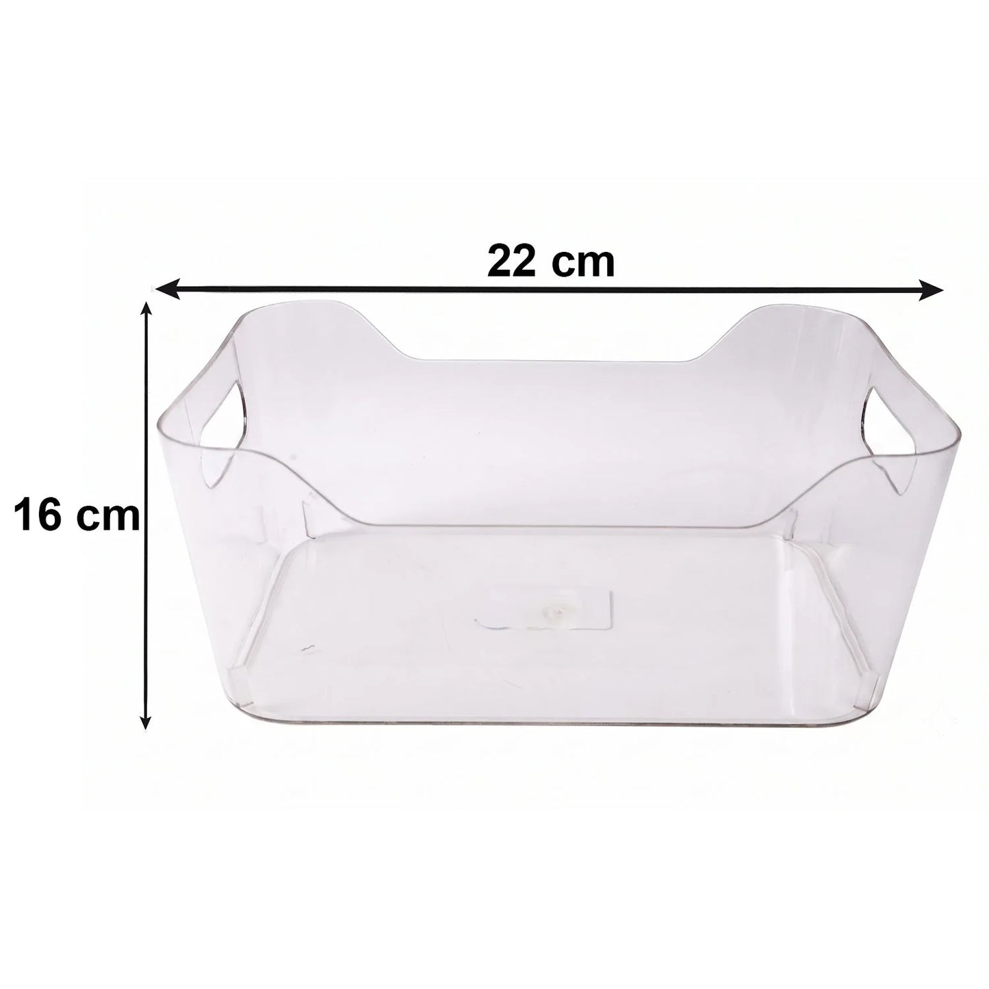 Transparent Plastic Storage Box Organizer With Handle For Fridge Pantry (1 Pc)