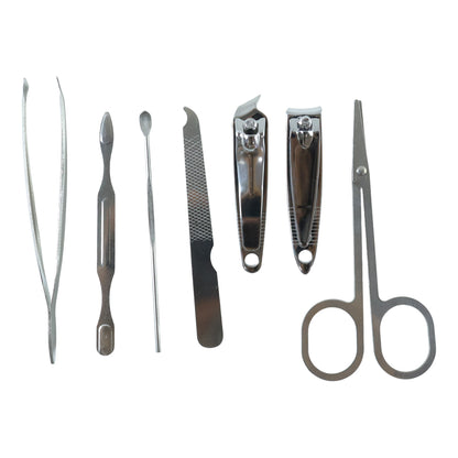 7 In 1 Stainless Steel Manicure Pedicure Grooming Kit