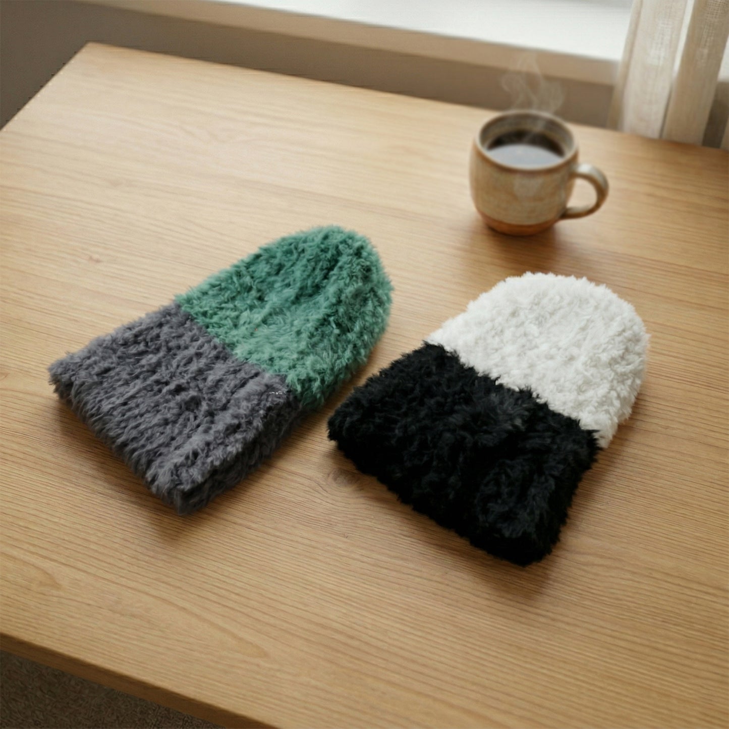 Winter Warm Woolen Beanie Cap For Men  Women (1 Pc Mix Desin)