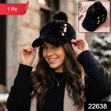 Elegant Winter Fur Cap For Women (1 Pc)