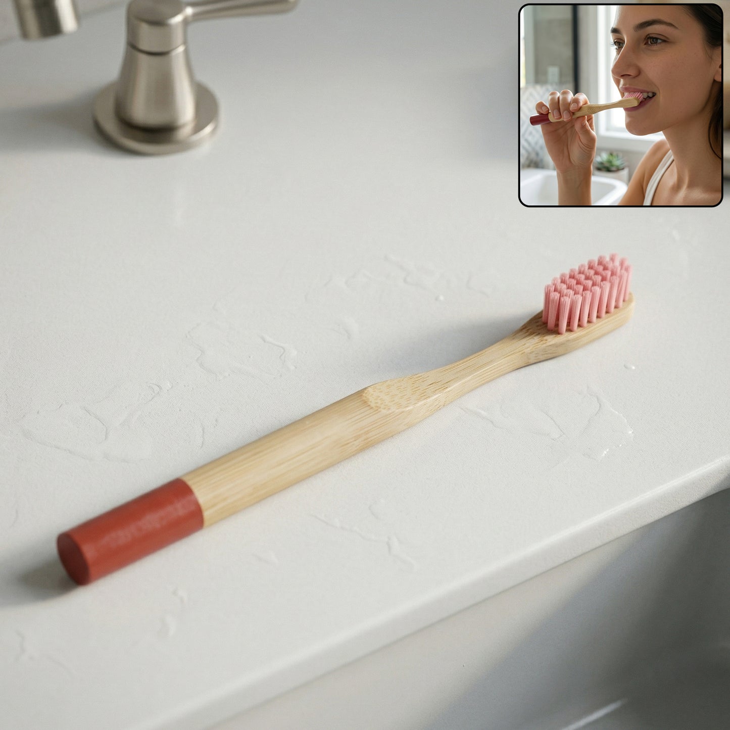 Eco Friendly Bamboo Toothbrush With Soft Bristles (1 Pc)