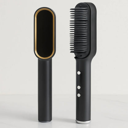 Hair Straightener Used While Massaging Hair Scalps And Head.