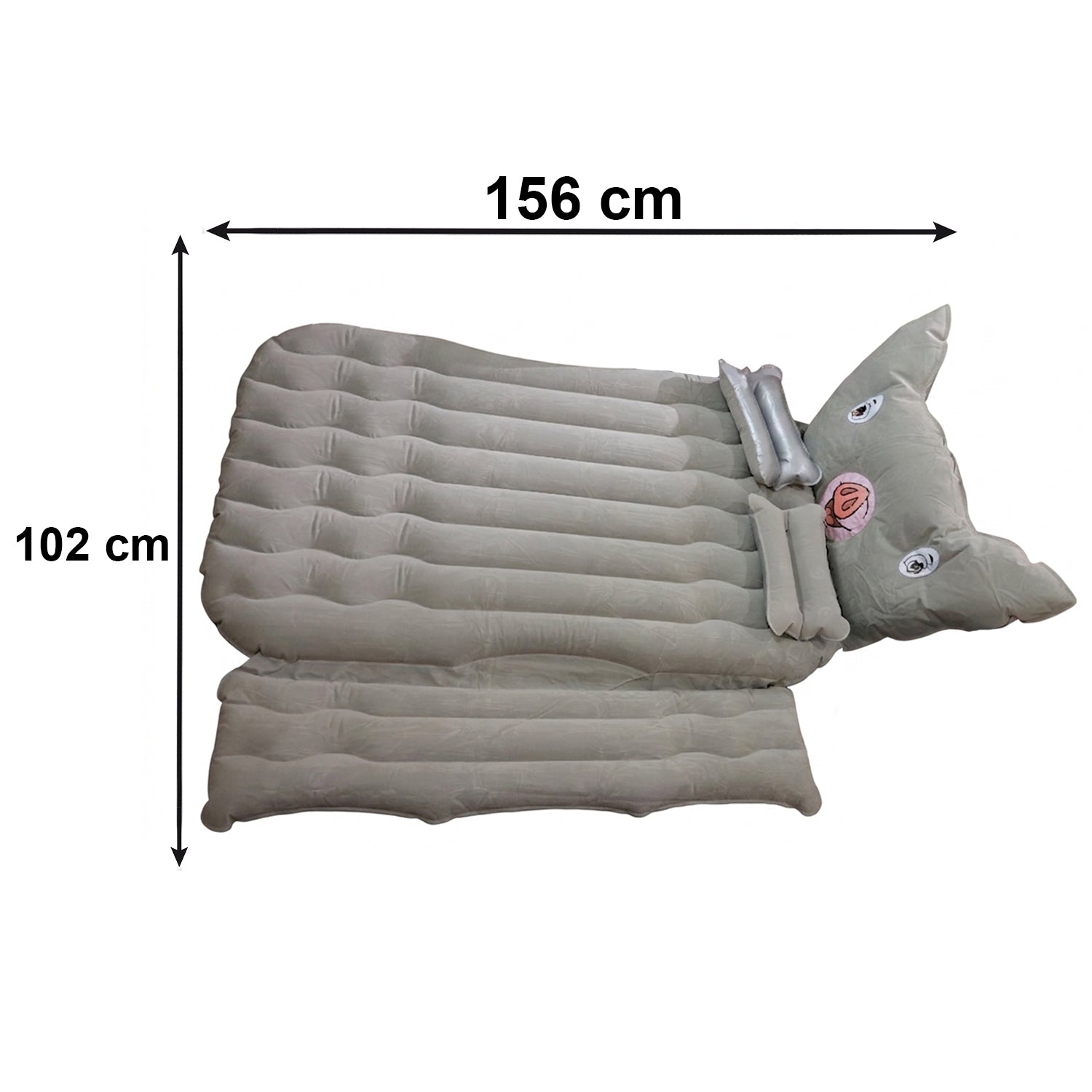 Portable Car Air Mattress Set With Pig Pillow And Cushions For Travel Comfort (1 Set)