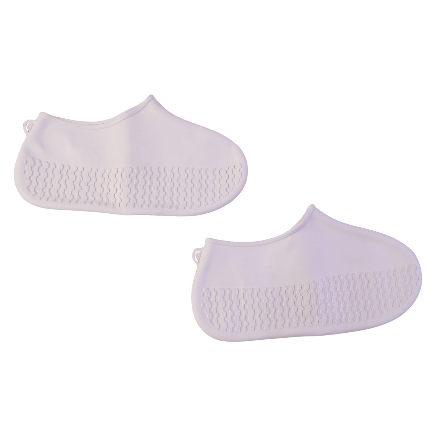 Reusable Waterproof Silicone Rain Shoe Cover White Small Non Slip (1 Pair)