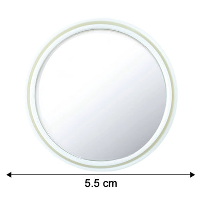 White Round Car Blind Spot Rear View Mirror Set (2 Pc)