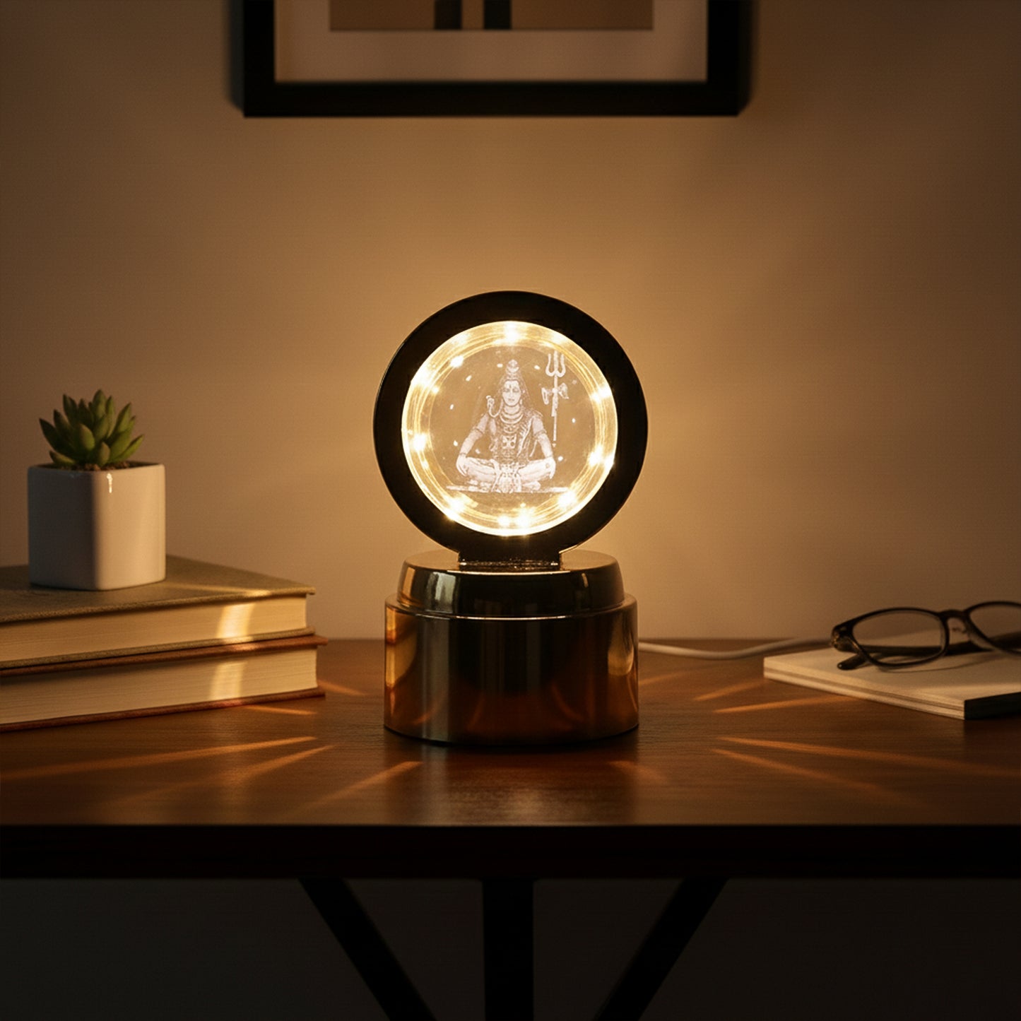Mahadev 3d Crystal Ball Night Light (1 Pc)