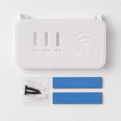 Wall Mount Wifi Router Holder Storage Box Organizer Rack With Screws (1 Pc)