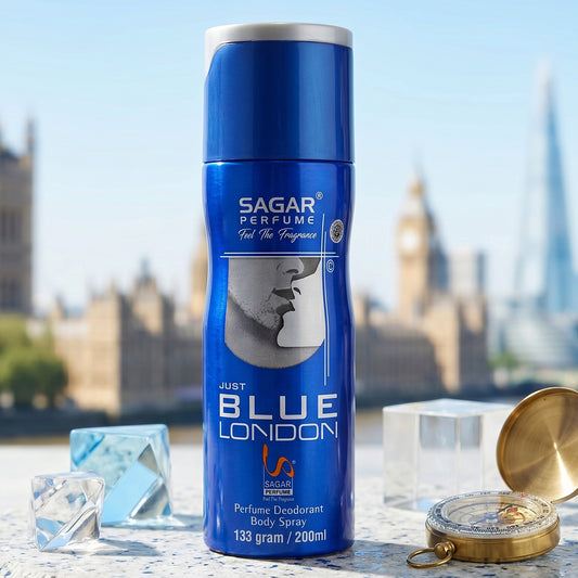 Sagar Just Blue London Perfume Body Spray Deodorant For Men (200 Ml)