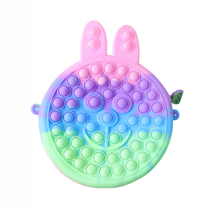 Cute Caterpillar Shape Pop It Silicone Pencil Pouch (1 Pc)