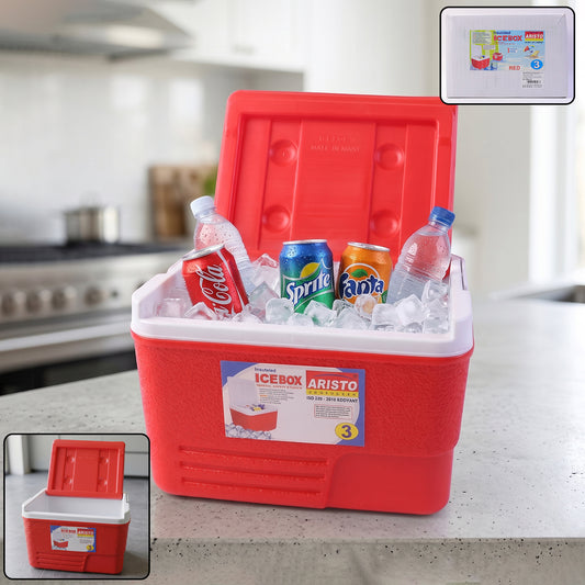 Heavy Duty Insulated Ice Box (1 Pc Red  3ltr)