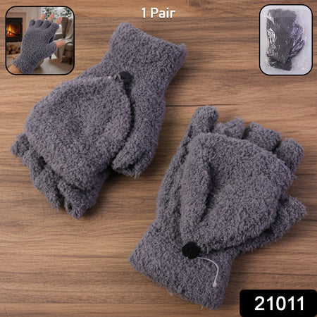 Winter Fingerless Gloves  Soft Warm Hand Gloves For Men  Women  (1 Pair)