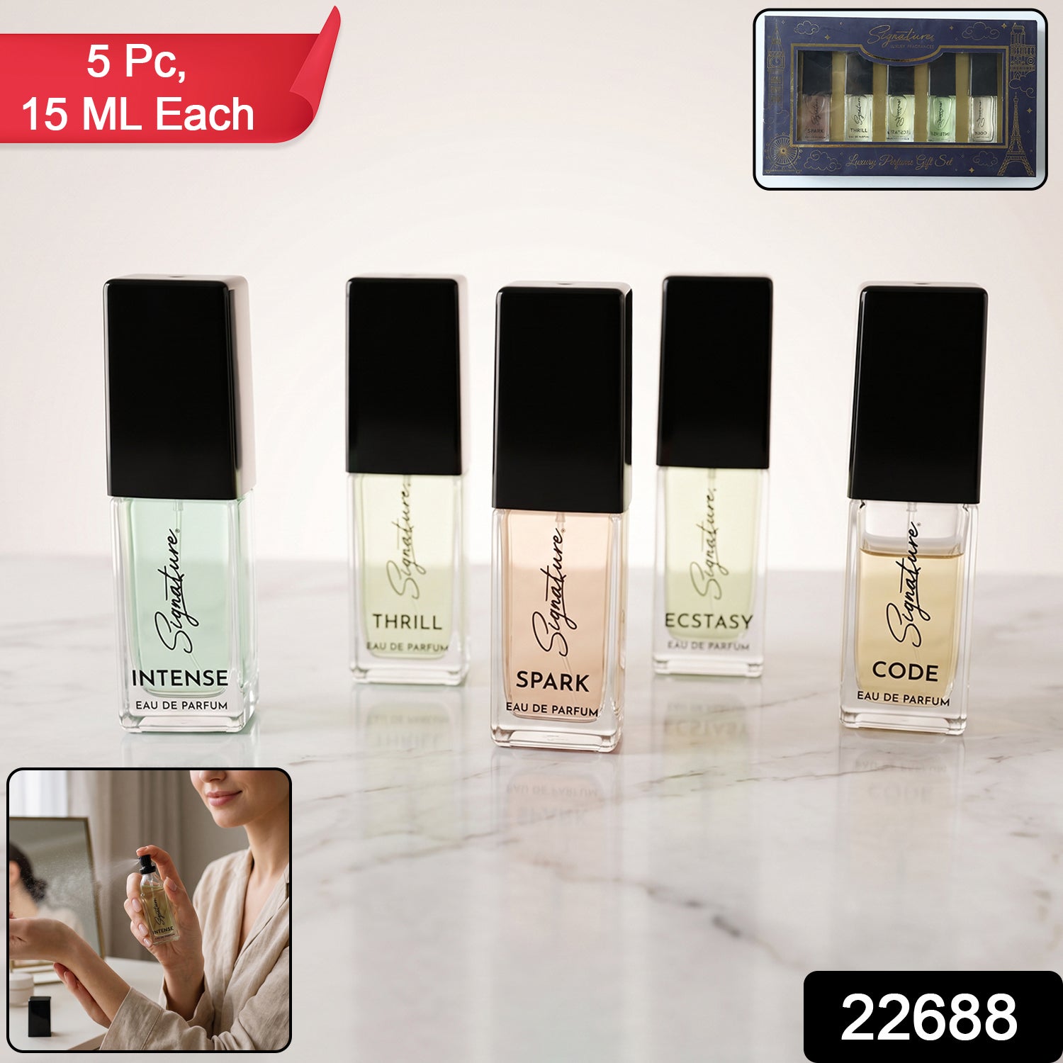 Signature Luxury Perfume Gift Set (5 Pc 15 Ml Each)