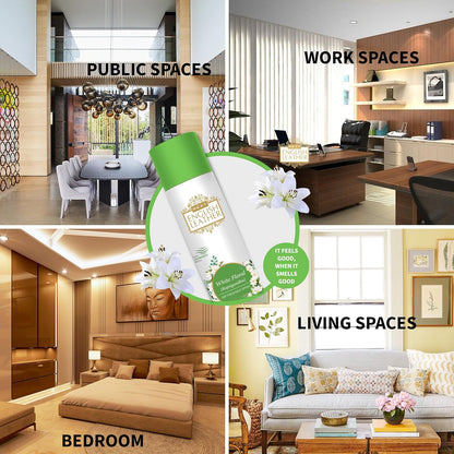Next English Leather White Floral Rajnigandha Air Freshener Spray Home (220ml)