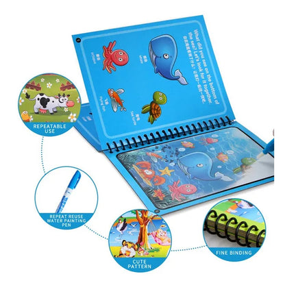 Magic Water Coloring Book  Reusable Mess-free Fun For Kids  Inventive Play
