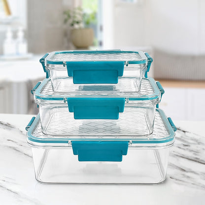 Multipurpose Plastic Containers  Lunch Boxes (3 Pcs Set  1500 750 350 Ml Approx)